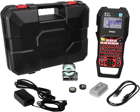 LABELWORKS Epson LW-PX700PCD Industrial Label Maker Kit - Complete Kit with Accessories, Compatible with Large Variety of Tape Types, Portable Handheld Label Printer