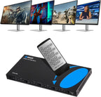 OREI 4x4 HDMI 4K Matrix Switch/Splitter, (4-Input, 4-Output) with Remote Control Supports UltraHD 4K@60Hz 4:4:4, HDR, YUV, HDMI 2.0, HDCP 2.2, 3D, 1080p, 18 GBPS - Downscaler (4K & 1080p Together)
