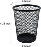 Desk Pencil Pen Holder, Wire Mesh Pen Cup Holder for Desk Organizer and Office Desk Accessories (12 Pack)
