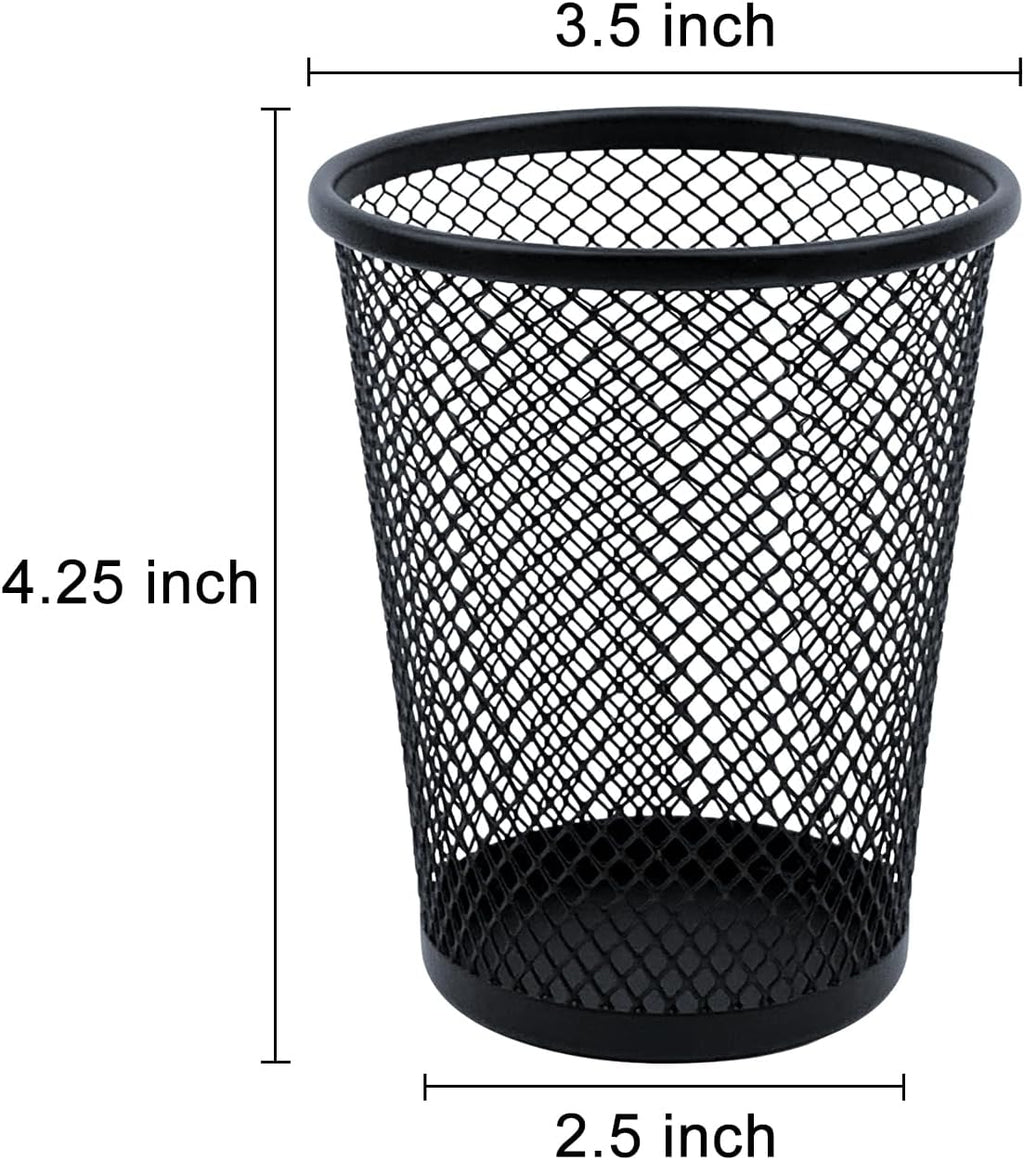 HSYMQ Desk Pencil Pen Holder, Wire Mesh Pen Cup Holder for Desk Organizer and Office Desk Accessories (1 Pack)