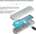 for Canon Rechargeable Wireless Shutter Release,Camera Remote Control with OLED Screen for Canon EOS RP, EOS R, R5, R6, M50, M50 II, 6D Mark II, 77D, 850D, 800D, Rebel T7i, T8i; Replaces BR-E1