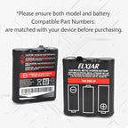 (2-Pack) 3.6V 800mAh Ni-MH Battery Replacement for Motorola PMNN4477AR T200 T400 T500 T800 T600 T62 T82 T92 T260 T265 T801 T460 T465 T480 Walkie Talkies