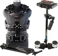 Flycam 5000 Handheld Camera Stabilizer with Comfort Arm Vest. Precise Balancing, Smooth & Fatigueless Operations. Quick Shock Absorption, Free Quick Release, Arm Brace & Table Clamp (FLCM-CMFT-KIT)