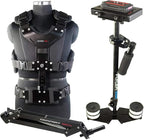 Flycam 5000 Handheld Camera Stabilizer with Comfort Arm Vest. Precise Balancing, Smooth & Fatigueless Operations. Quick Shock Absorption, Free Quick Release, Arm Brace & Table Clamp (FLCM-CMFT-KIT)