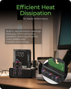 M.2 NVMe & SATA SSD/HDD Hard Drive Docking Station, ICY BOX USB-C 10Gbps NVMe Cloner&Reader, TripleBay Hard Drive cloner for 2.5"/3.5" SSD&HDD Hard Drives, Offline Cloning, Tool-Free (3 Bay)