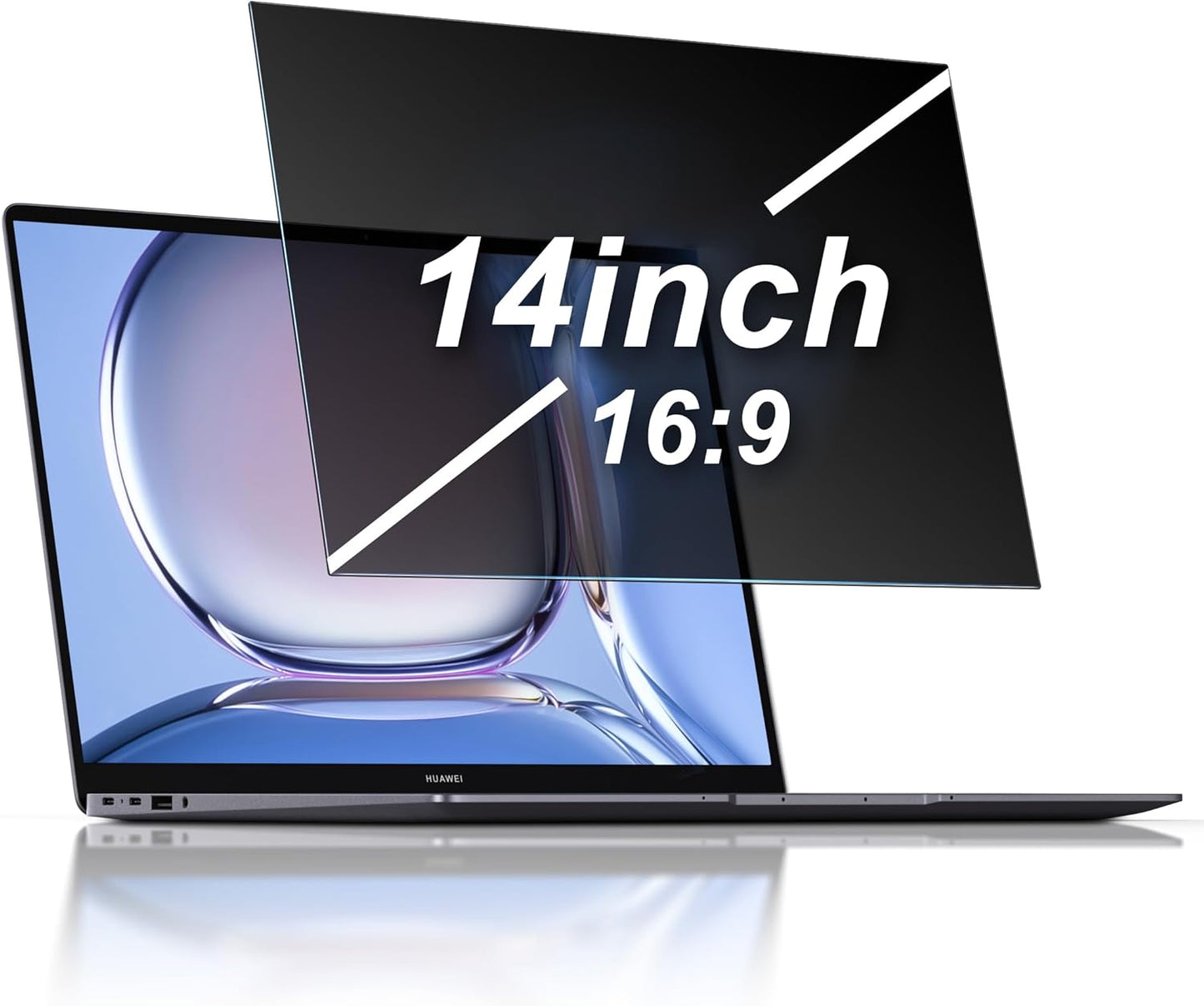 Laptop Privacy Screen 14 Inch Privacy Filter Screen Protector for 14Inch Laptop Anti Blue Light Glare Removable Filter