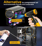 Cordless Electric Compressed Air Duster - 150000 MRP Electric air Blower for Cleaning Keyboard, PC, Cameras, Electric Air Pump for Inflatable Cushions, Air Mattress Beds, Boats, Swimming Ring