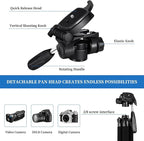 JOILCAN Tripod Camera Tripods, 74" Tripod for Camera Cell Phone, Heavy Duty Tripod Stand, Professional Travel Tripods Compatible with Canon iPhone DSLR, Starry Gray