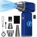 Compressed Air Duster,130000RPM Electric Duster,Stepless Speed Mini Air Blower,Replace Canned Air Duster,Cordless Rechargeable Jet Fan Blower for Keyboard Computer Car Cleaning Dry-Blue