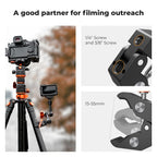 K&F Concept 6" Magic Arm Clamp Kit with 1/4" & 3/8" Thread Screw, Articulating Friction Arm with Camera Clamp Mount for Monitor, LED Light, Webcam, Action Camera