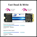 Dogfish SSD Pro da 2 TB per MacBook Upgrade NVMe PCIe Gen3x4 M.2, Unit?interna a stato solido per MacBook Air A1466 (2013-2017)/MacBook Pro A1398 (Retina, 2013-2015)/iMac A1419 (2013-2019)