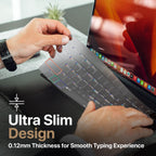 Kuzy MacOS Shortcut for MacBook Pro 14 inch Keyboard Cover M4 16" 2025 2024 2023 M3 M2 M1 Pro Max - MacBook Air 13 inch Keyboard Cover 15" M4 M3 M2 - Mac OS US Layout TPU Tinted