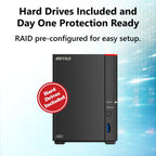 BUFFALO LinkStation 720 8TB 2-Bay Home Office Private Cloud Data Storage with Hard Drives Included/Computer Network Attached Storage/NAS Storage/Network Storage/Media Server/File Server