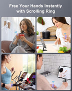 TikTok Scrolling Ring Remote Control, Camera Shutter Remote, Wireless Bluetooth Scrolling Ring for iPhone, iPad, iOS, Android - Purple