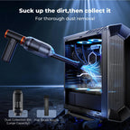 K&F Concept Electric Compressed Air Duster|300000RPM Vacuum Cleaner|3 Gear Adjustable|Super Wind Power| Rechargeable Brushless Motor|for Deep Computer Clean, Keyboard, Car, Home,Outdoor