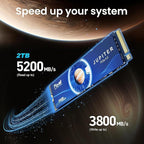 FX660 2TB M.2 SSD, PCIe Gen 4x4 Dynamic SLC Cache - Speeds up to 5200MB/s M.2 2280 NVMe Internal SSD, Upgrade Storage for PC Computer, Laptop and PS5