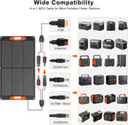 N-Type 16BB 100W Portable Solar Panel 18V ETFE Portable Foldable Solar Charger NextGen 25% High Conversion Folding Solar Panel for Camping Outdoor RV