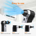 Electric Air Duster - 130000RPM Compressed Air Duster with Brushless Motor,3-Gear Speeds - Air Duster, 4pcs Nozzles - Mini Blower for Keyboard,Car,PC,Home Cleaning