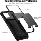 Nvollnoe for iPhone 13 Case with Card Holder[Store 5 Cards] Dual Layer Heavy Duty Shockproof Wallet Case with Hidden Card Slot Large Storage Cover for iPhone 13(Black)