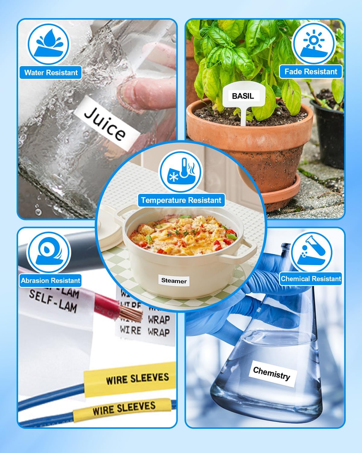 Label Maker Tape Refills Tz Tape 12mm 0.47 Laminated White Replace Compatible for Brother TZe-231 Tze 1/2" Black on White for P-Touch Label Maker PT-D220 D210 H110 D200 D400 1280, 10-Pack