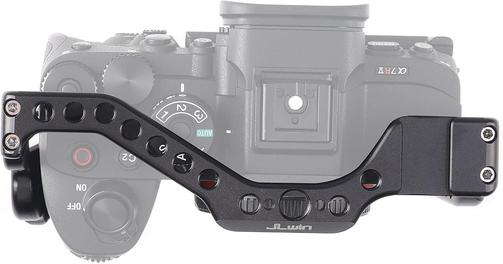 A7R V Cage, Hersmay Aluminium Full Camera Cage for Sony A7R V Mirrorless Camera Cage Support Accessories Kit Vlog Video Shooting Filmmaking Rig Stabilizer with 1/4" and 3/8" Arri Locating Hole