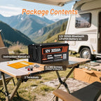 12V 300Ah LiFePO4 Lithium Battery with Bluetooth APP Monitoring, Max. 3840Wh, 15000+ Deep Cycles, 100A BMS, Low-Temp Cutoff – for RV, Solar, Marine, Off-Grid, Home Energy Storage