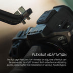 Tilta Half Camera Cage Compatible with Canon R5 Mark II - Black | Mount Accessories w/Cold Shoe, 1/4"-20 and 3/8"-16 | Securely Attaches to Camera | Silicone Padding and Lightweight