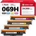 069H 069 Toner Cartridge Set 4-Pack MF753Cdw High Capacity Replacement for Canon 069H 069 Toner Compatible with Canon Color imageCLASS MF753Cdw MF751Cdw LBP674Cdw Printer Ink Black Cyan Magenta Yellow