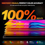 UPERFECT 2.5K 240Hz QLED Portable Monitor, 16" 2560x1600 QHD 100% DCI-P3 400 Nits Portable Gaming Monitor w/Stand & VESA, Adaptive Sync HDMI 2.1 External Screen for Laptop PC Phone Game Console