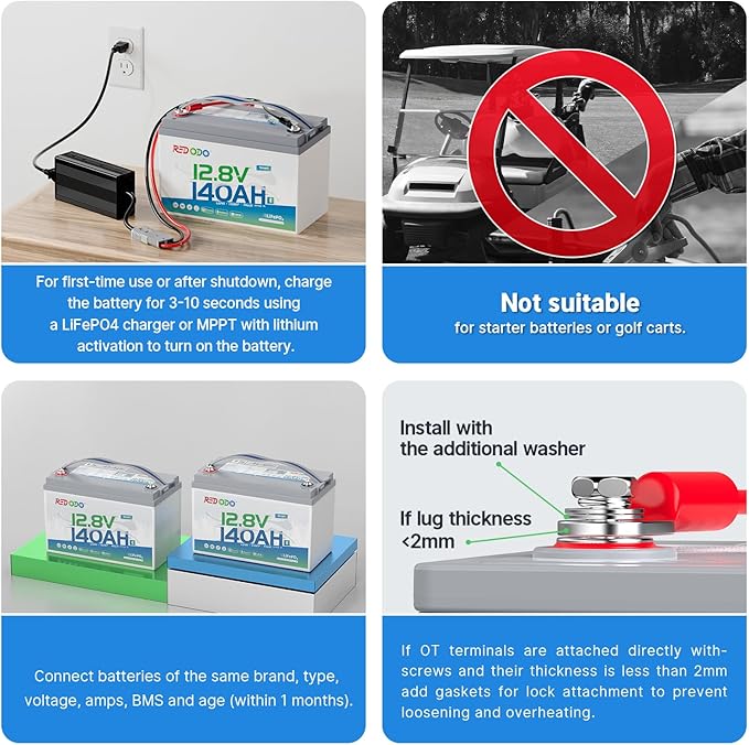 Redodo Smart Bluetooth 12V 140Ah LiFePO4 Battery, Group31 Lithium Battery, 10 Years Lifetime, 150A BMS, Real-Time Monitoring, Perfect for RVs, Marine, Boat, Solar and Off Grid