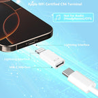 [Apple MFi Certified] USB C to Lightning Adapter, Stuffcool 4Pack Lightning Male to USB C Female Digital Converter 20W Type C Fast Charging Connector for iPhone 14 13 12 11 Pro XS XR X SE iPad Airpods