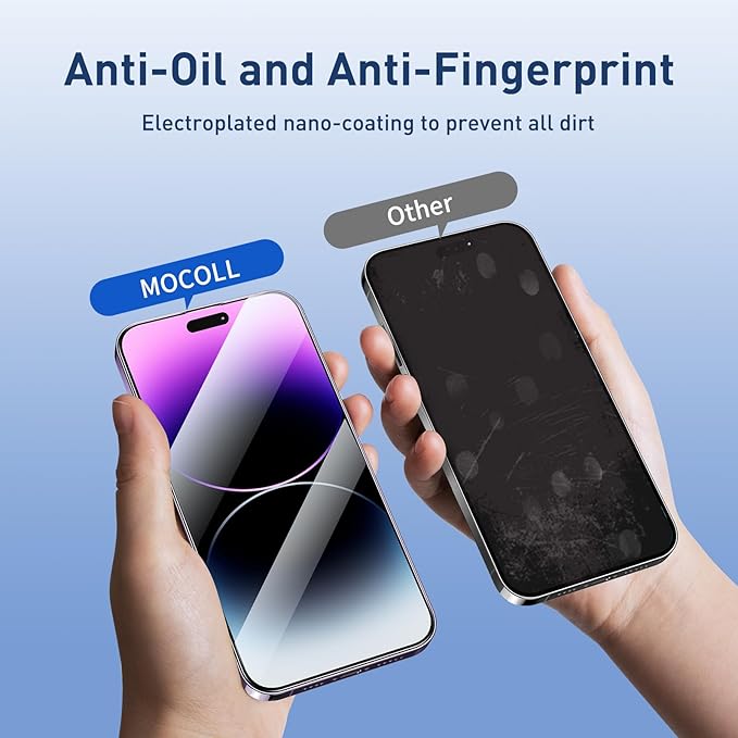 [Auto Alignment Kit] for iPhone 14 Pro Max Screen Protector Blue Light [6.7 inch] Full Coverage Dynamic Island Compatible, Anti Glare Anti Blue Light Tempered Glass Film, Case Friendly,2 Pack