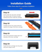 069 069H Toner Cartridge Set High Capacity 4-Pack Compatible for Canon 069H 069 for Color imageclass MF753Cdw MF751Cdw LBP674Cdw LBP674C MF750C LBP673Cdw LBP674Cx MF752Cdw MF756Cx Printers lnk Black