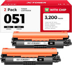 051 Black Toner Cartridge 2-Pack with chip Replacement for Canon 051 CRG-051 051H Compatible for Canon ImageCLASS MF264dw MF267dw MF269dw LBP162dw MF266dw MF263dn LBP161dn Laser Printer Ink All-in-One