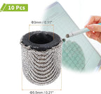 MECCANIXITY 10Pcs Replacement Fiber Mesh Tips for Stylus Pens 5.5mm Suitable for Capacitive Touch Screen,High Sensitivity,Soft,No Scratch Screen Pen Tip