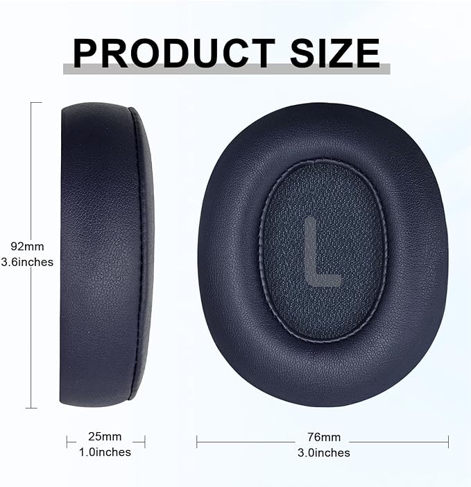 Replacement Ear Pads for JBL Tune 700(700BT)/710(710BT)/720(720BT)/750(750BT,750BTNC)/760(760NC)/770(770NC) Headphones, Headset Ear Cushions, Headset Earpads, Ear Cups Cover-Blue