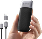 ORICO 1TB Portable SSD, Up to 1050MB/s, Compact with 2 in 1 USB C & A Cable, External Solid State Drives, Reliable Storage for USB C Smartphone, Tablet, PC - M10PRO