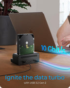 M.2 NVMe & SATA SSD/HDD Hard Drive Docking Station, ICY BOX USB-C 10Gbps M.2 NVMe&SATA Cloner&Reader, Dual Bay Hard Drive cloner for 2.5"/3.5" SSD&HDD Hard Drives, 2 Way Offline Cloning Clone Station