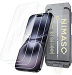 NIMASO for iPhone 16/15 Plus Screen Protector, 3 Pack Tempered Glass Screen Protector for iPhone 16 Plus, Automatic Dust Removal, Instant Installation,HD Clear, 9H Hardness Shockproof (6.7 inches)