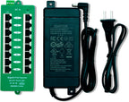 PoE Texas 8 Port PoE/PoE+ Active Mode A Injector with 56V 120W Power Supply - Add PoE+ to Any Switch or Router - 802.3at/af Compliant PoE Midspan for WiFi Access Points, IP Cameras, VoIP Phones