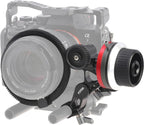 Foto4easy Aluminum Mini Follow Focus for DSLR Mirrorless Camera Camcorder Cage Rig,with A/B Stops & 15mm Rod Clamp System