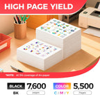 069H 069 Toner Cartridge Set 4-Pack MF753Cdw High Capacity Replacement for Canon 069H 069 Toner Compatible with Canon Color imageCLASS MF753Cdw MF751Cdw LBP674Cdw Printer Ink Black Cyan Magenta Yellow