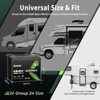 OKMO 12V 100Ah LiFePO4 Battery,Group 24 Lithium Battery 100A BMS，10 Years Lifetime 15000+ Deep Cycles,for Marine, RV, Trolling Motor, Boat, Camper, Solar Home Storage Iron Phosphate Battery