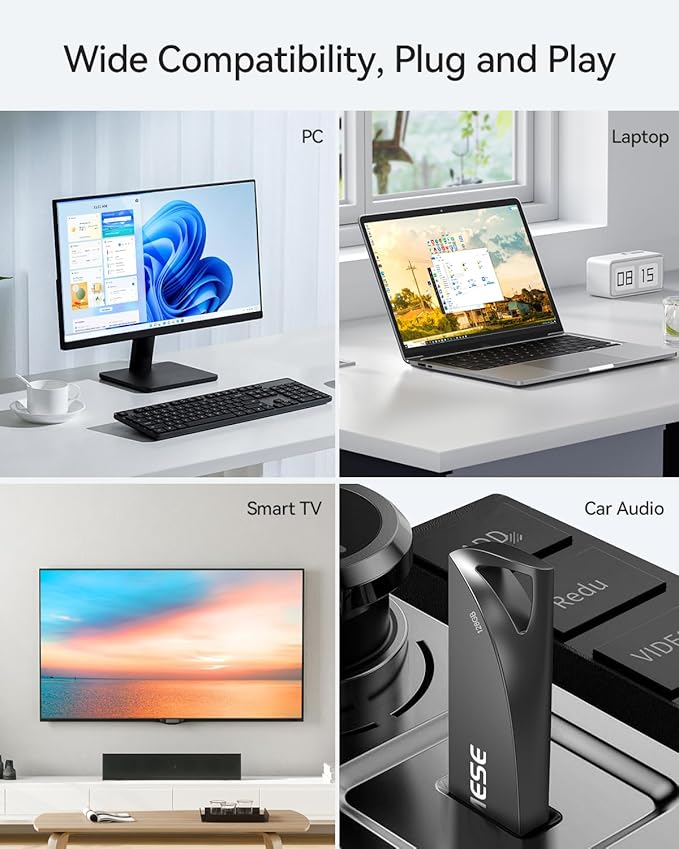 128GB USB 3.0 Flash Drive, Waterproof Metal USB Memory Stick, Slim Thumb Drive Portable Pen Drive with Keychain Hole Stylish Jump Drive for PC Computer Car - Gray