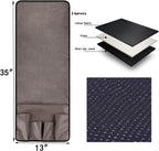 Wanty Velvet Sofa Couch Chair Armrest Soft Caddy Organizer Holder for Remote Control, Cell Phone, Book, Pencil (Brown)