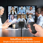 Innex Cube 4K 360 Degree Video Conference Camera with Multiple AI Modes, Dual Omnidirectional Mics, Remote, Plug and Play Conference Room Webcam for Zoom, Microsoft Teams, Open Space, Meeting Room