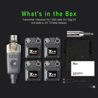 Xvive U4R4 Wireless in-Ear Monitor System Professional IEM System,1 Transmitter and 4 Beltpack Receiver for Studio, Band Rehearsal,Live Performance(U4R4)