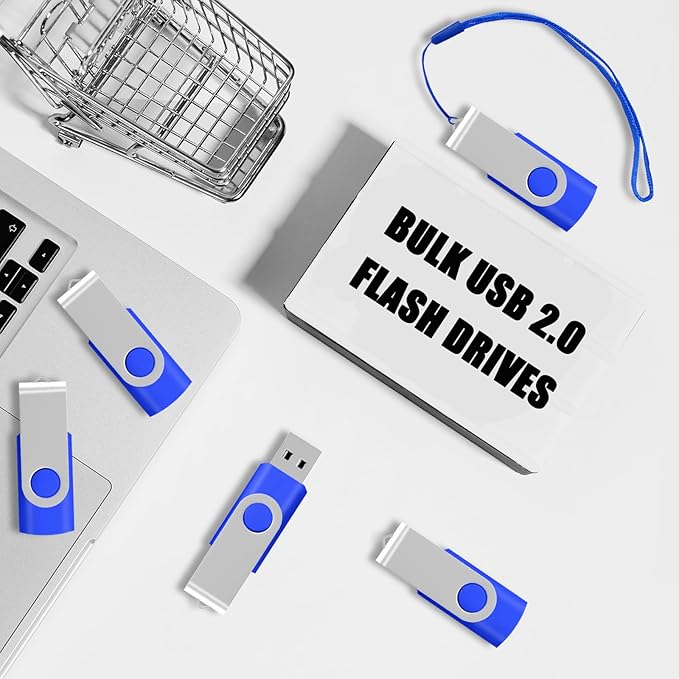 200 Packs of 128MB (Not 128GB) Flash Drives Bulk EASTBULL Flash Drives Pack 128MB USB2.0 Thumb Drives Bulk with Strings (200PCS)