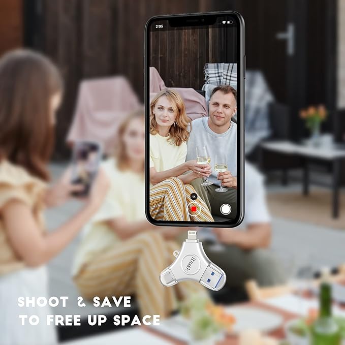 iDiskk 512GB App-le MFI Certified Photo Vault for iPhone USB Storage FlashDrive for USB-C iPad Android Samsung for iPhone 16/15/14/13/13 pro/12/12 pro/11 Pro/XR/X,Photo Stick for Computer MacBook