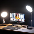 Aureday 10.5” Dimmable Desktop Ring Light with Stand and Phone Holder, 24W Full-Screen LED Ring Light for Desk, Video Conference Lighting for Laptop, Zoom Lighting for Computer, Live Stream, TikTok